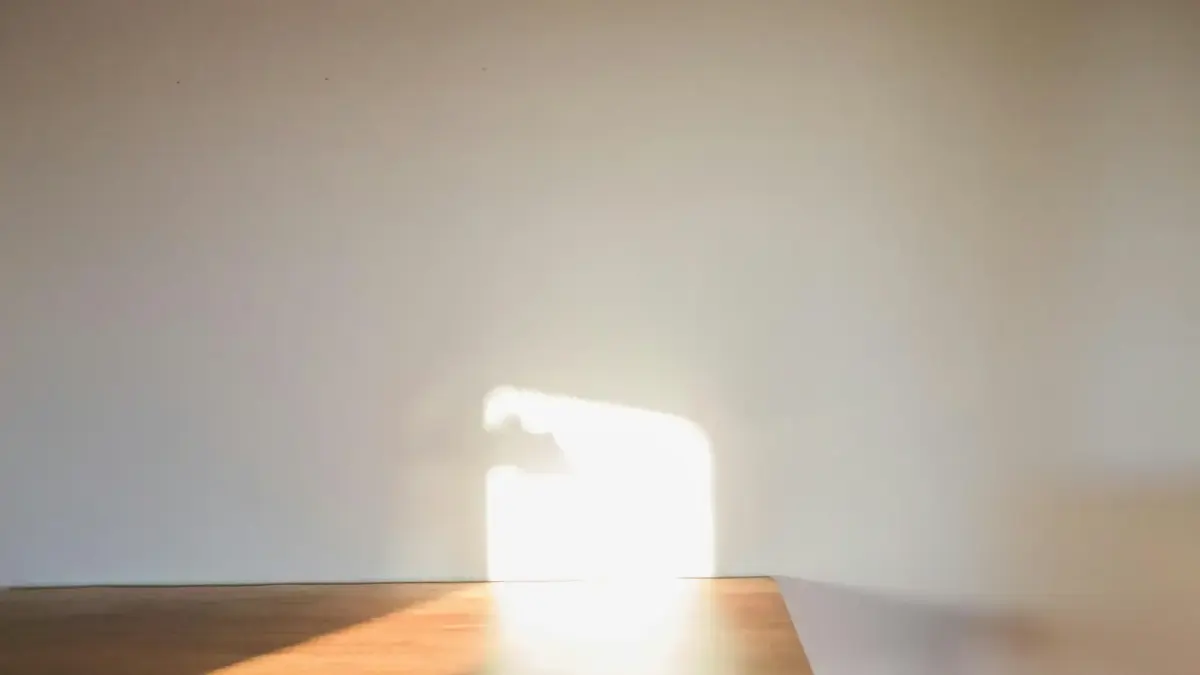 a room with a wooden floor and a white wall