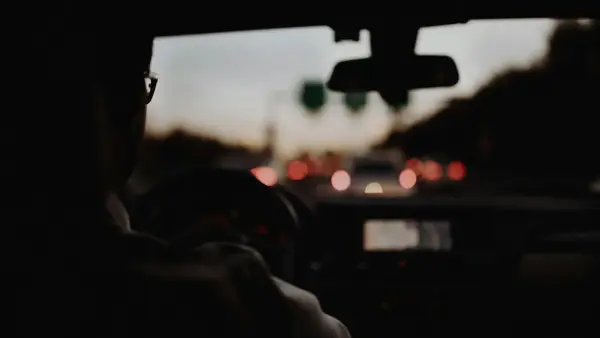 person driving car