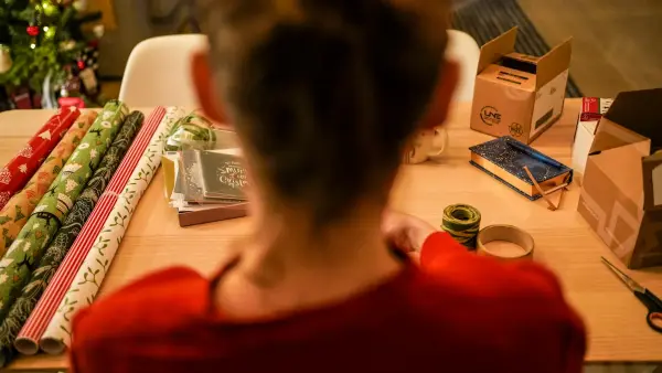 a person sitting at a table