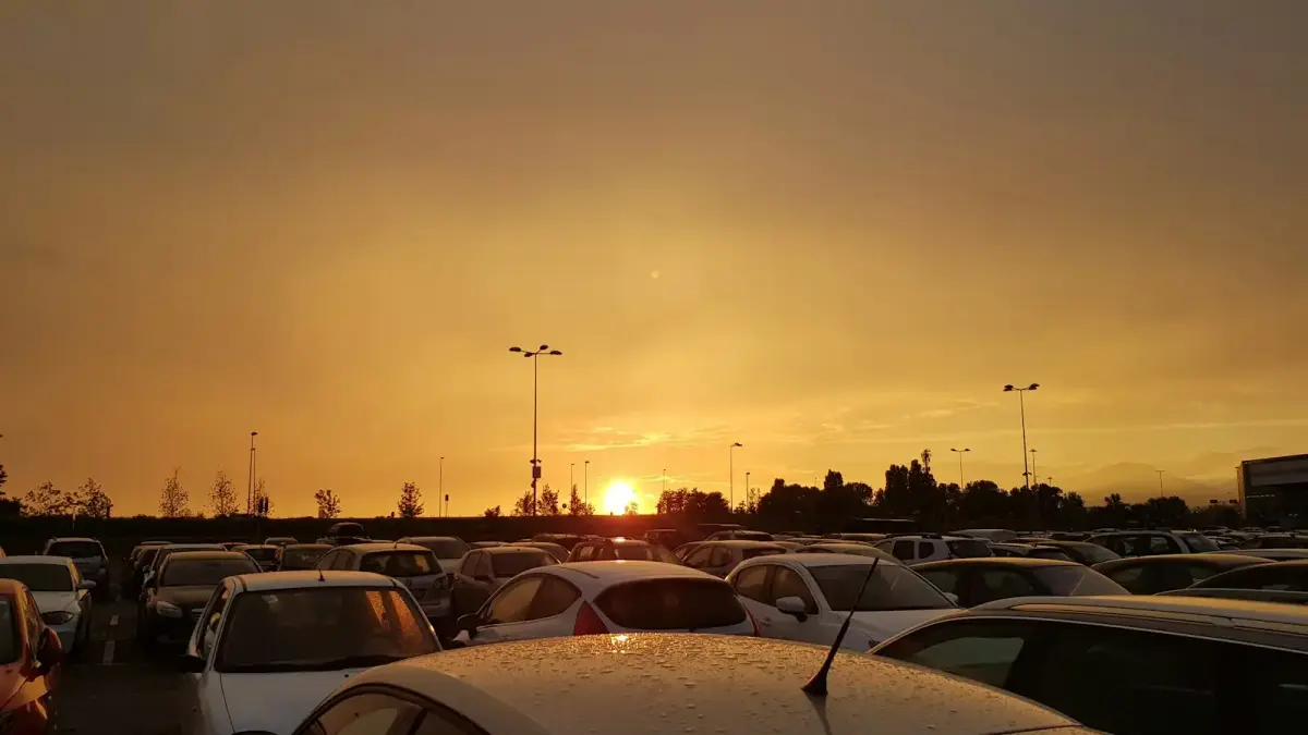 cars on parking lot
