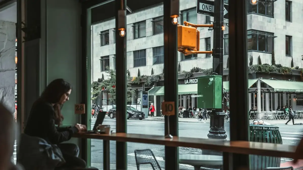 a person sitting at a table