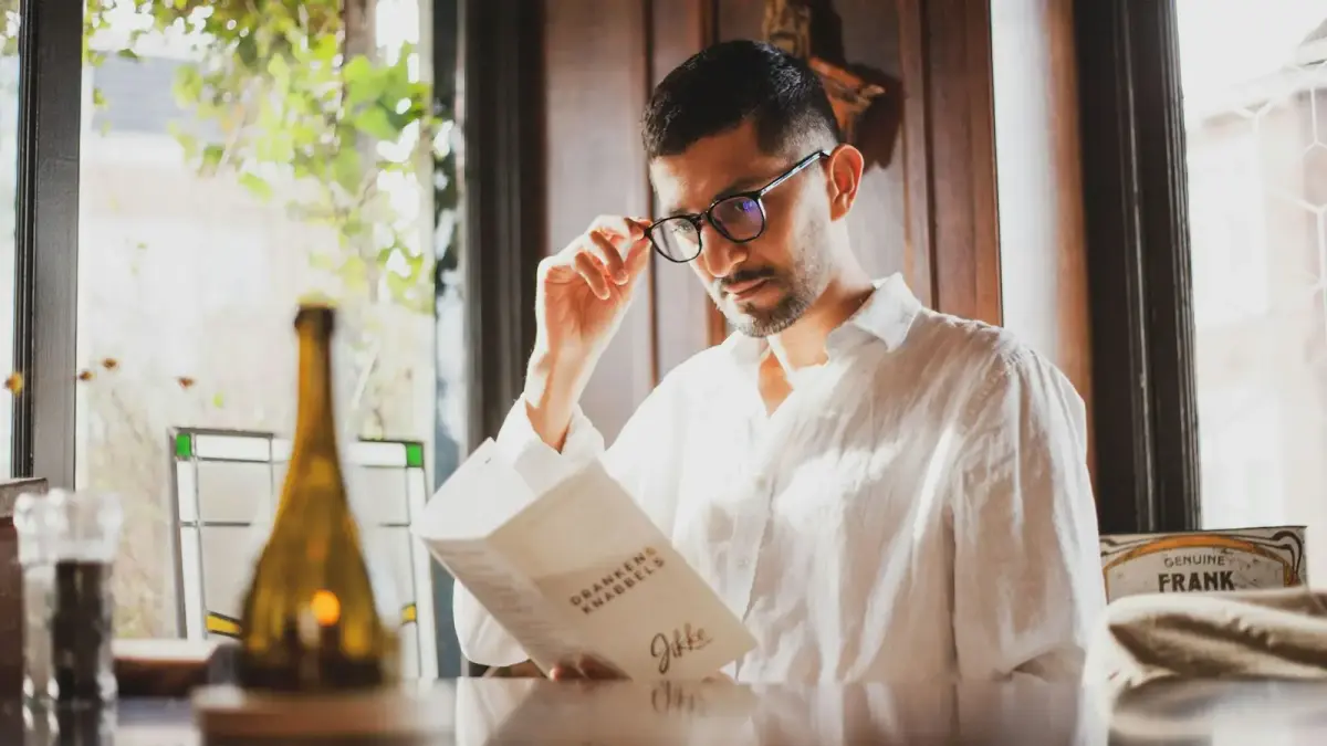 a man reading a newspaper