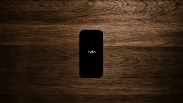 iPhone on wooden surface