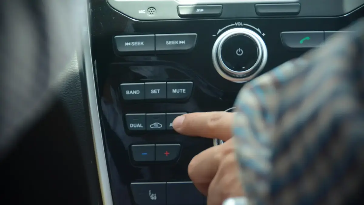 a person holding a remote control