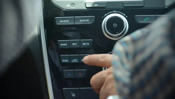 a person holding a remote control