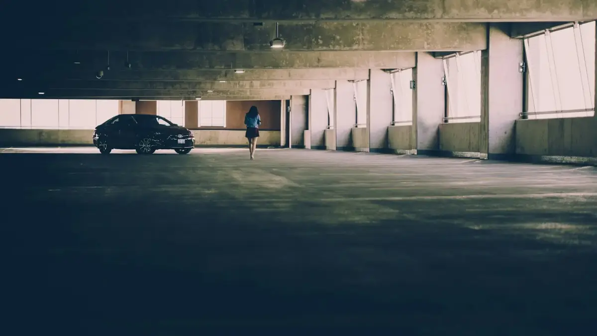 person standing near vehicle